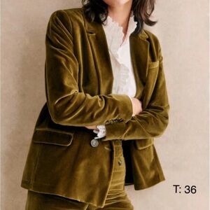 Sezane Olive Christie Jacket Size 36
